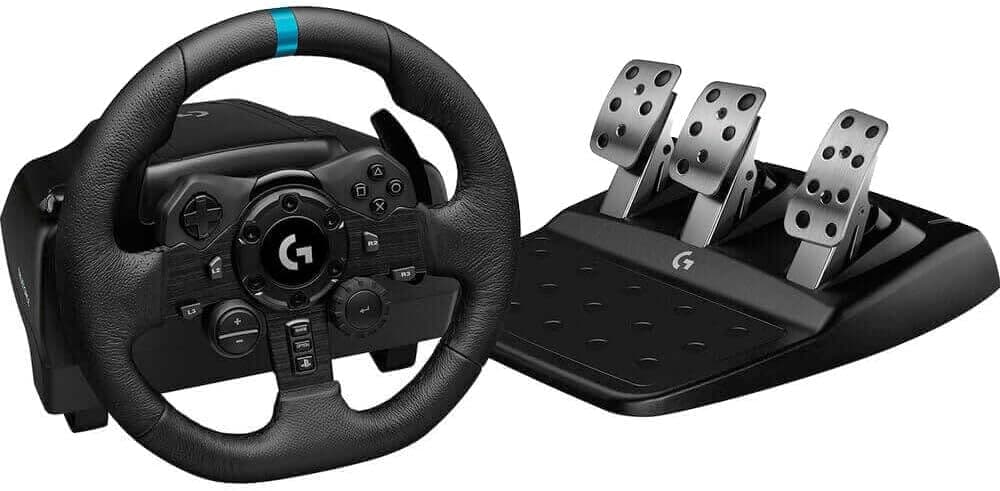 Logitech G923 賽車方向盤與排檔桿組合